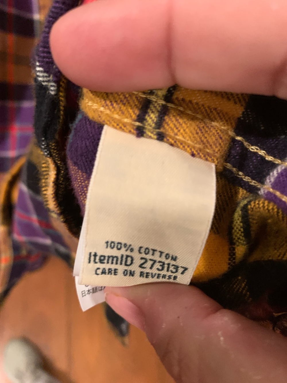 L.L. Bean Women’s Yellow/Purple Plaid Button-Down Shirt Large - Picture 7 of 9